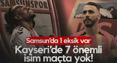 Samsunspor'da Dimata, Kayserispor'da Tam 7 Önemli Oyuncu Eksik! İşte Samsunspor'un Muhtemel 11'i