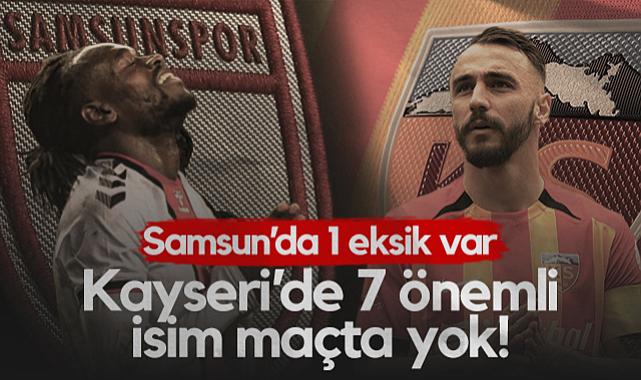 Samsunspor'da Dimata, Kayserispor'da Tam 7 Önemli Oyuncu Eksik! İşte Samsunspor'un Muhtemel 11'i
