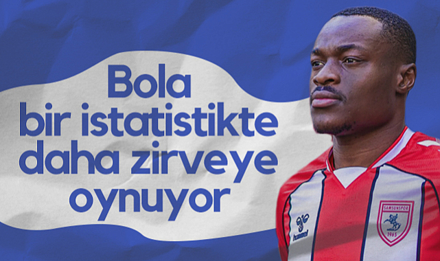 Samsunspor'un Yıldızı Bola Bir İstatistikte Daha Zirveye Oynuyor