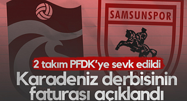 Trabzonspor-Samsunspor Maçının PFDK Sevkleri Açıklandı