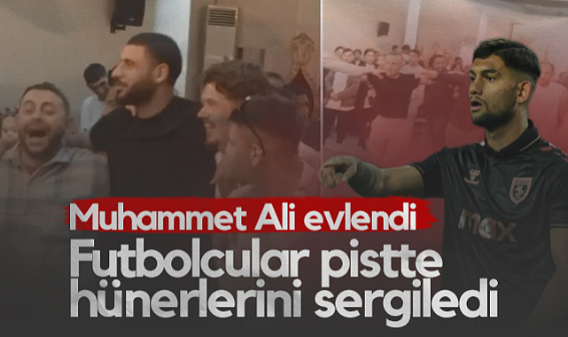 Samsunsporlu Futbolcular Düğün Pistinde Buluştu! Muhammet Ali Özbaskıcı'nın Mutlu Günü...