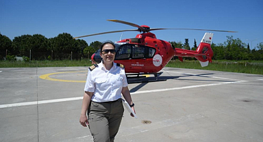 Türkiye'nin Tek Kadın Ambulans Helikopter Pilotu Samsun'dan