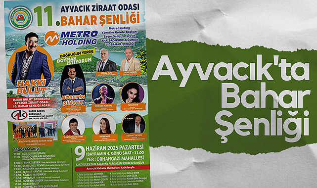 Ayvacık'ta Bahar Şenliği Coşkusu 9 Haziran'da