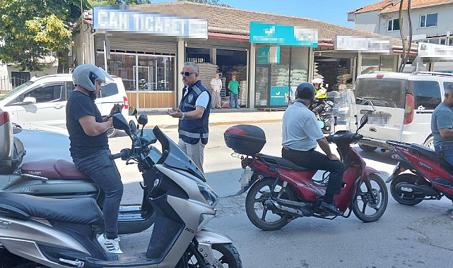 Bafra'da Kasksız ve Ehliyetsiz Motosiklet Sürücülerine Ceza