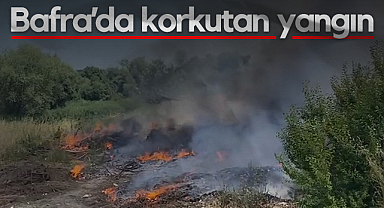 Bafra'da Korkutan Yangın