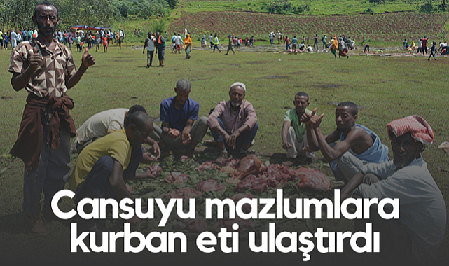 Cansuyu Derneği Mazlumlara Kurban Eti Ulaştırdı