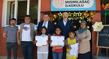 Havza'da Miniklerin Karne Heyecanına Protokol Desteği: Hediyeler ve Fotoğraflarla Dolu Gün