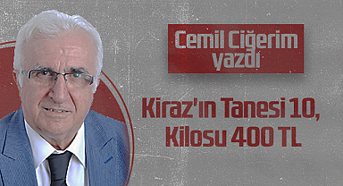 Hedef Halk Gazetesi Köşe Yazarı Cemil Ciğerim: Kiraz'ın Tanesi 10, Kilosu 400 TL