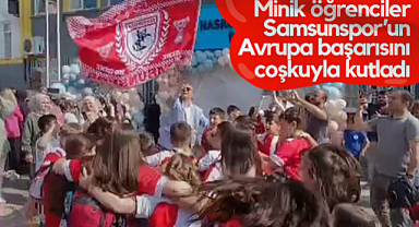 Minik Öğrenciler Samsunspor’un Avrupa Başarısını Coşkuyla Kutladı