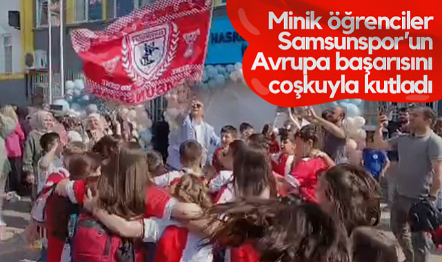 Minik Öğrenciler Samsunspor’un Avrupa Başarısını Coşkuyla Kutladı