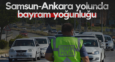 Samsun-Ankara Yolu Havza Geçişinde Bayram Yoğunluğu