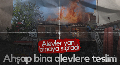 Samsun'da Ahşap Binada Korkutan Yangın: Alev Yan Binalara Sıçradı