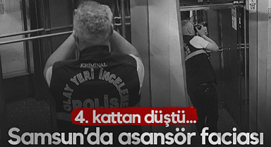 Samsun'da Asansör Faciası! 4. Kattan Düştü...