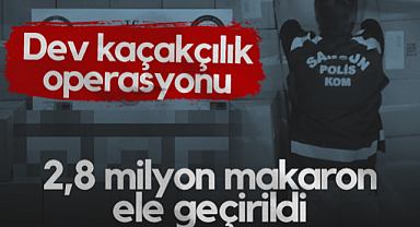 Samsun'da Dev Kaçakçılık Operasyonu: 2,8 Milyon Makaron Ele Geçirildi