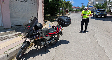 Samsun'da Devrilen Motosikletin Sürücüsü Yaralandı