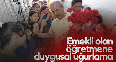 Samsun'da Emekli Öğretmene Duygusal Uğurlama