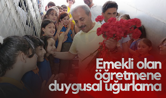Samsun'da Emekli Öğretmene Duygusal Uğurlama