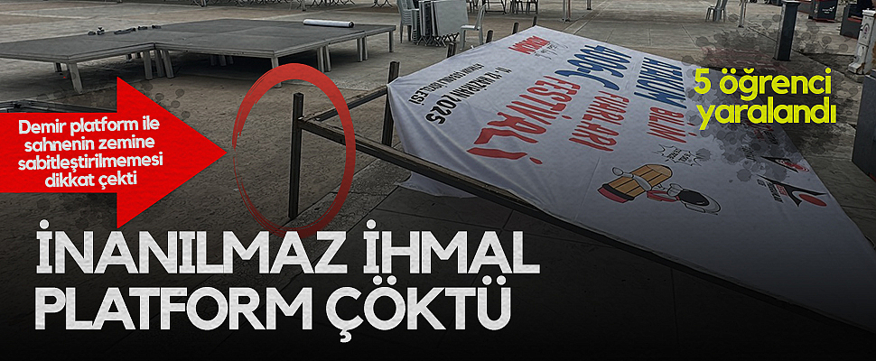 Samsun'da İnanılmaz İhmal Platform Çöktü Faciadan Dönüldü