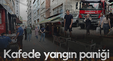 Samsun'da Kafede Yangın Paniği