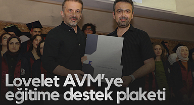 Samsun'da Lovelet AVM’ye Eğitime Destek Plaketi