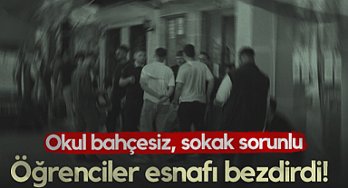 Samsun'da Öğrenciler Esnafı Bezdirdi! Okul Bahçesiz, Sokak Sorunlu...