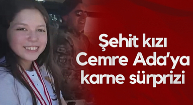 Samsun Emniyeti'nden Şehit Kızı Cemre Ada'ya Karne Sürprizi