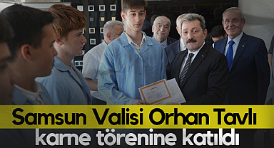 Samsun Valisi Orhan Tavlı Karne Törenine Katıldı: Öğrenciler Yaz Tatiline Başladı