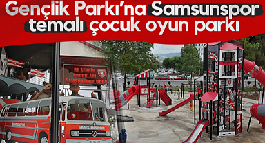 Gençlik Parkı'na Samsunspor Temalı Çocuk Oyun Parkı