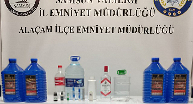 Alaçam’da Polis Ekiplerinden Sahte İçki Baskını