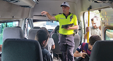 Bafra'da Okul Servislerine Sıkı Denetim