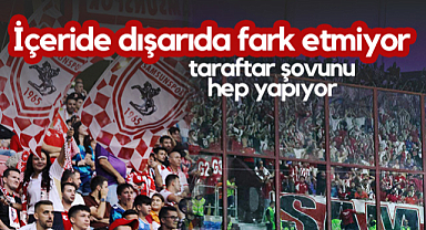 Samsunspor Taraftarından Tribün Dersi! İçeride Dışarıda Fark Etmiyor...