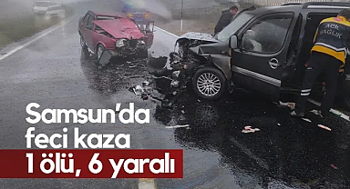 Samsun’da Otomobil İle Hafif Ticari Araç Çarpıştı: 1 Ölü, 6 Yaralı