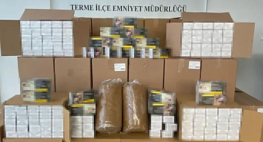 Samsun Terme’de 461 Bin Kaçak Makaron Ele Geçirildi