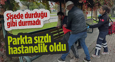 Samsun'da Parkta Alkol Alıp Sızan Şahıs Hastanelik Oldu