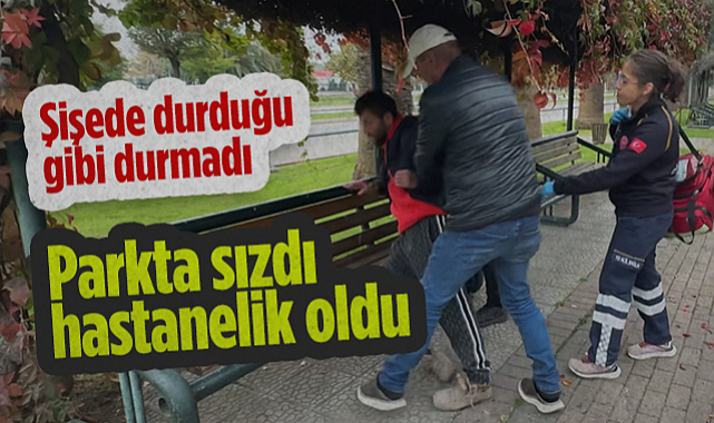Samsun'da Parkta Alkol Alıp Sızan Şahıs Hastanelik Oldu