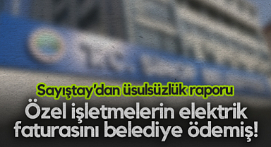Sayıştay'dan Üsulsüzlük Raporu: Özel İşletmelerin Elektrik Faturasını Belediye Ödemiş!