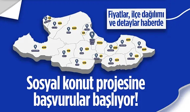 Sosyal Konut Projesine Başvurular Başlıyor! Samsun'da Fiyatlar, İlçe Dağılımı ve Detaylar...