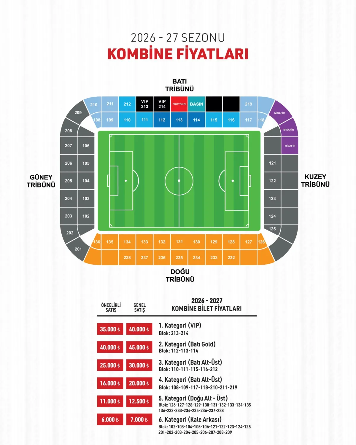 Samsunspor&rsquo;un 2026-2027 sezonu kombine fiyatları