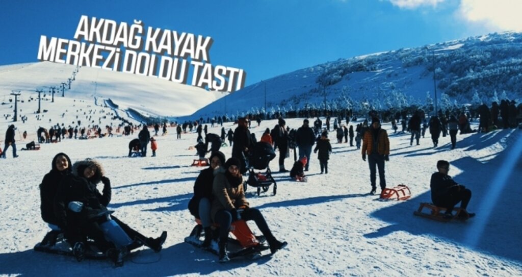 Akdağ Kayak Merkezi doldu taştı