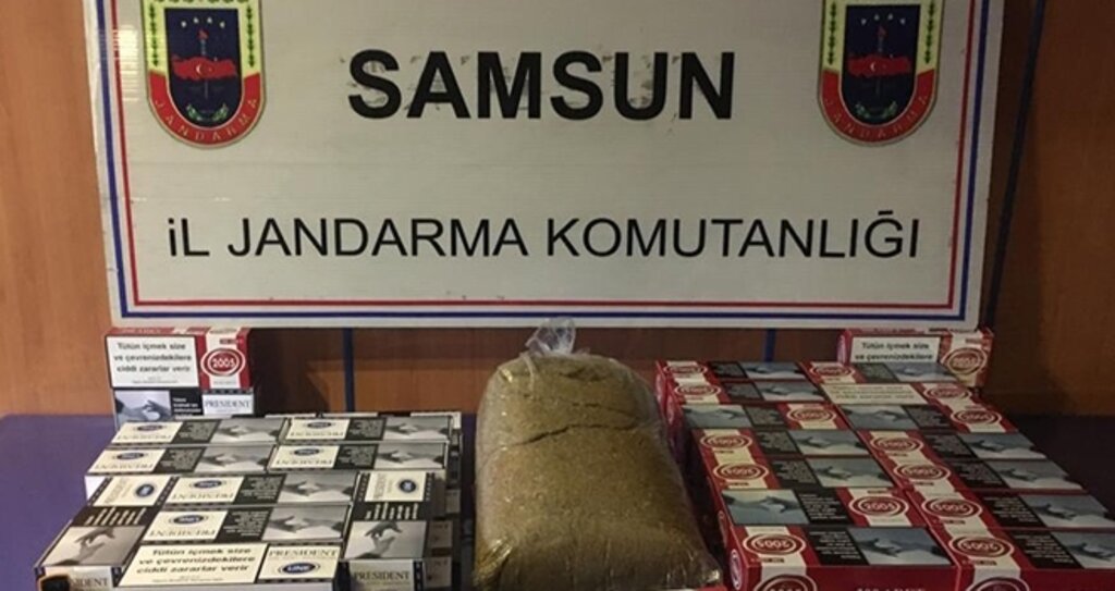 Samsun'da Kaçak tütün ve makaron operasyonu