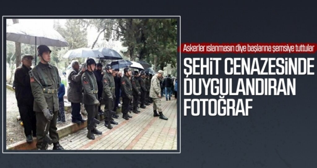 Şehit cenazesinde duygulandıran fotoğraf