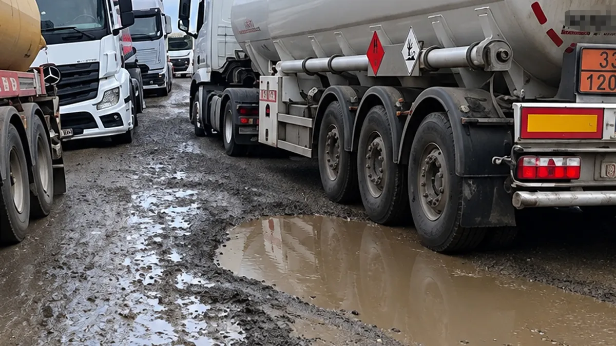 Samsun’da dolum tesislerinin yolu sürücüleri bezdirdi! TIR’cıların yol kabusu sürüyor Samsun’da dolum tesislerinin yolu sürücüleri bezdirdi! TIR’cıların yol kabusu sürüyor