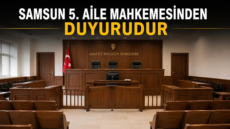 Samsun 5. Aile Mahkemesinden Duyurudur