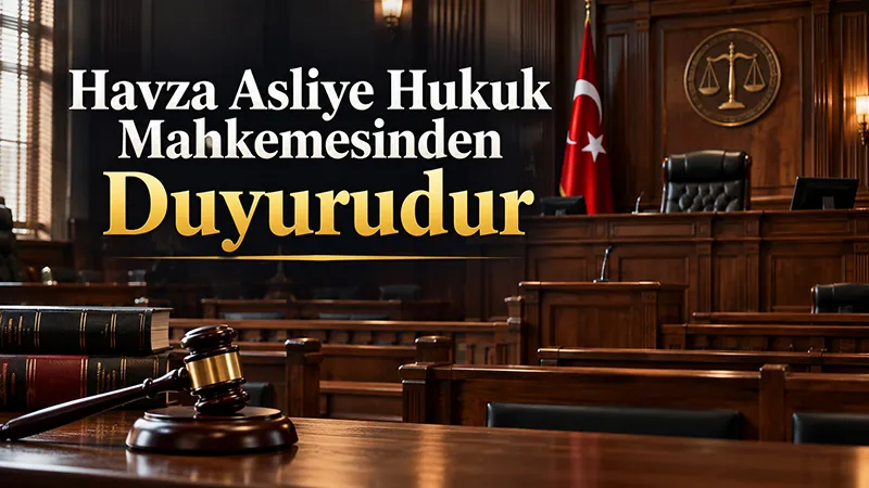 Havza Asliye Hukuk Mahkemesinden Duyurudur