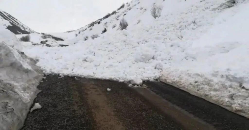 Bingölde Çığ Düştü, Araçlar Mahsur Kaldı