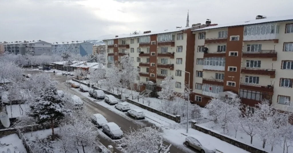 Erzurumda Kar Yağışı