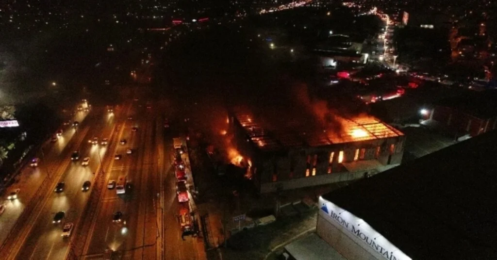 Gebzede Fabrikadaki Yangın Havadan Görüntülendi