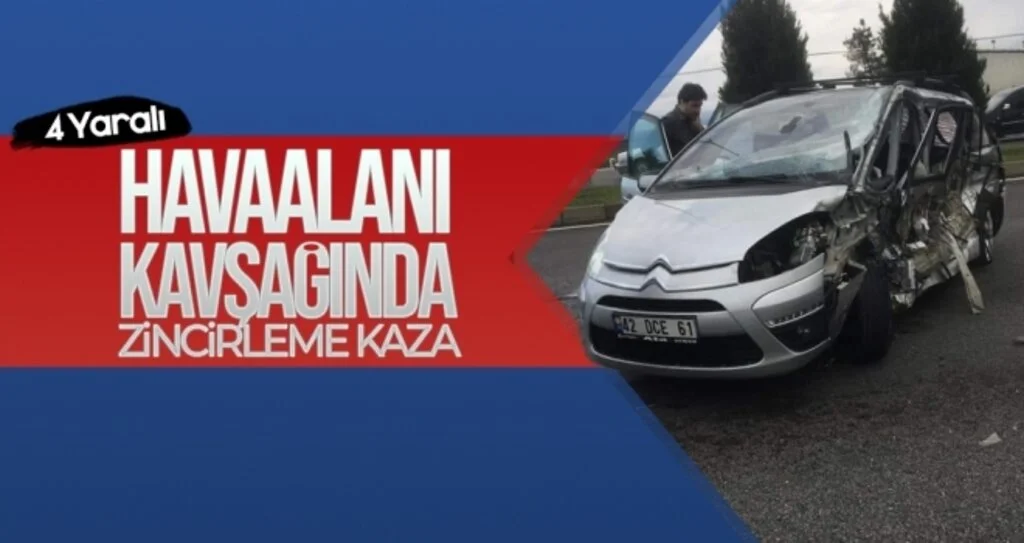 Havaalanı Kavşağında Zincirleme Kaza