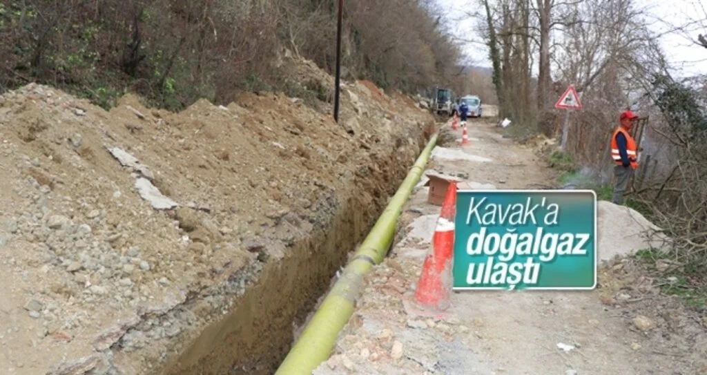 Kavak'a doğalgaz ulaştı 
