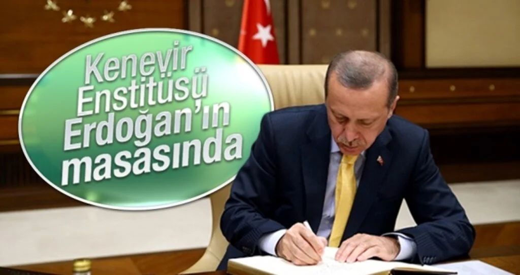Kenevir Enstitüsü Erdoğan'ın masasında